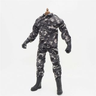 1/6 Scale Uniforms Outfits Coveralls Subdued Urban Camo For 12in Action Figures
