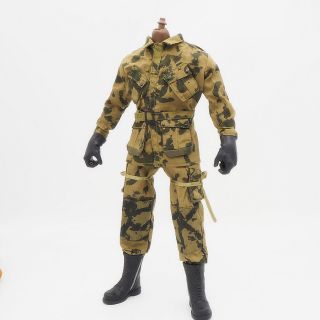 1/6 Scale Uniforms Coveralls Suit Woodland Camo Wwii 82nd Airborne Normandy Set