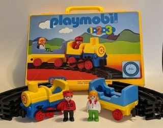 1993 Geobra Playmobil 123 Train Set (6911) W/box (pre - Owned).  Complete.