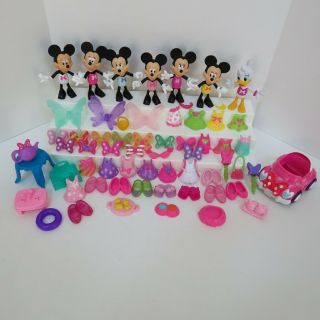 60 Pc Fisher Price Bow - Tique Snap N Style,  Minnie Mouse,  Daisy Duck,  Car & More