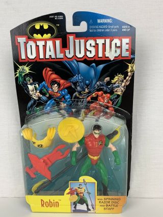 Total Justice “robin” Justice League 1996 Vintage Kenner Dc Comics Read