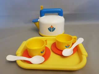Vtg Fisher Price Fun Play Food For Little Tikes Whistling Teapot 100 Complete,