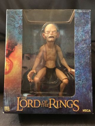 Neca The Lord Of The Rings Gollum 1/4 Scale Figure Lotr Reel Toys Pre - Owned