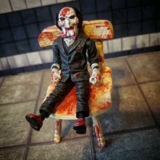 Custom Bloody Neca Saw Puppet Billy Action Figure Cult Classics 2006 Halloween
