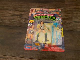 TMNT Playmates 1992 April The Ninja Newscaster UNPUNCHED 5th anniversary 3