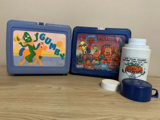 Rare Attack Of The Killer Tomatoes Lunchbox & Thermos And Gumby Lunchbox