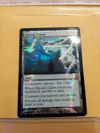 Foil Glacial Chasm (from The Vault: Realms) Nm