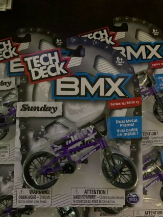 Tech Deck Bmx Finger Bike Series 13 - Sunday Purple/black