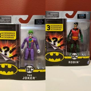 Dc Batman Spin Master The Caped Crusader Joker And Robin 1st Edition Figure Nip