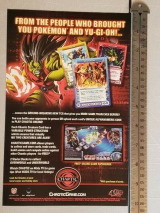 Chaotic Card Game Rare Print Advertisement