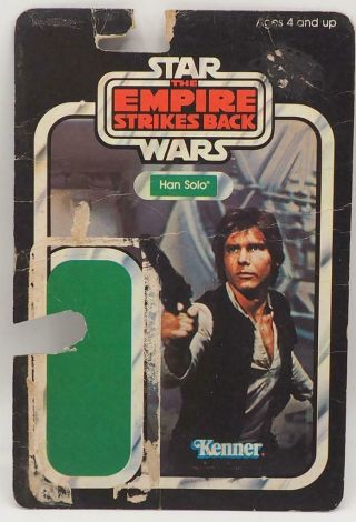 Vintage Star Wars Han Solo 32 Back Cardback Only