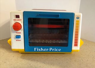 Vintage 1987 Fisher Price Red Glow Toaster Oven 2117