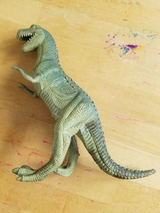 Vintage Imperial T - Rex Tyrannosaurus Dinosaur Figure,  Toy Green & Yellow (1985)