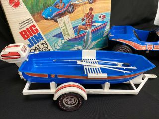 Vintage Mattel BIG JIM Boat N Buggy Set 8890 1973 W/ Box Incomplete 2