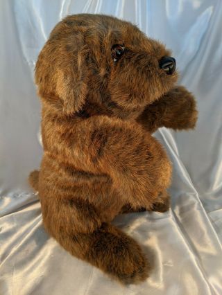 Folkmanis Folktails Large Begging Sitting Up Brown Plush Puppy Dog Puppet Full