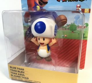 Blue Toad 2.  5” Figure World Of Nintendo Jacks Pacific Factory