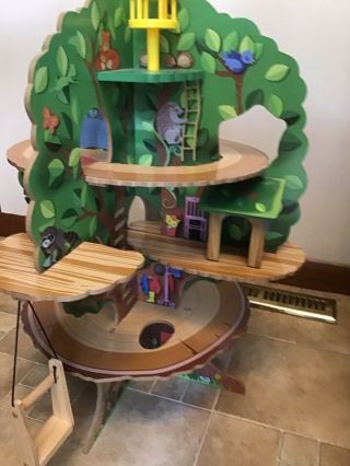 Imaginarium Kids Treehouse Wooden Toy Dollhouse Pretend Play Girls Boys,  2” H