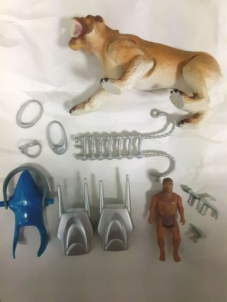 Dino Riders Ice Age Sabre Tooth Tiger Kub Action Figure 1990 Tyco Near Complete