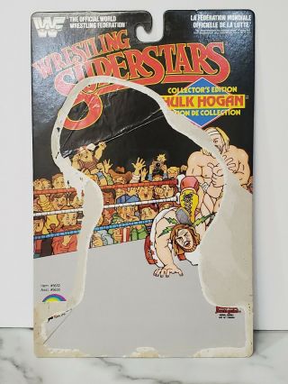 Vintage Ljn 5602 (black Card) Collectors Edition Hulk Hogan Card Back
