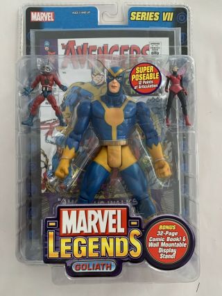 Marvel Legends Goliath 7” Action Figure Series Vii Wall Mount Display Stand Nib
