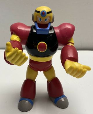 1994 Bandai Capcom Mega Man 5” Gutsman Action Figure Vintage,  Arms Lift