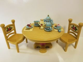 Vintage Briarberry Bear Doll Furniture Table &two Chairs 1998 Fisher Price