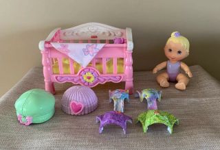 Fisher Price Snap & Style Doll,  Crib,  Bear & Clothes