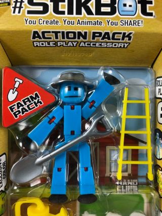 Stikbot - Kids Stop Motion - Farm Pack - Accessory Set - Blue - 2