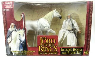 Toybiz Lord Of The Rings Two Towers Gandalf & Shadowfax Box Set Read