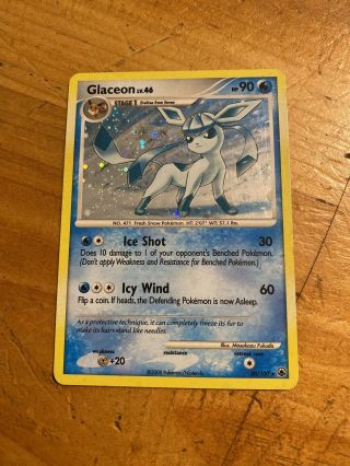 Pokemon Majestic Dawn Glaceon Holo Rare 20/100.  Adult Owned.  Lightly Play