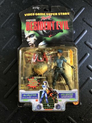 Toy Biz 1998 Resident Evil Jill Valentine And Web Spinner Action Figure
