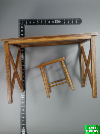 1:6 Scale Did Wwii German General Drud D80123 - Wood Desk & Chair