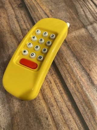Vintage Little Tikes Yellow Replacement Play Phone Kitchen Workbench Push Button