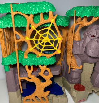Fisher Price Imaginext Gorilla Mountain Jungle Playset Forest Interactive Toy 3