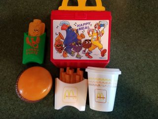 Vintage Fisher Price Mcdonalds Fun With Food Happy Meal Lunch Box