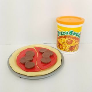 Vintage Fisher Price Fun With Food Pizza Dough Pizza Sauce Play Set Play Food