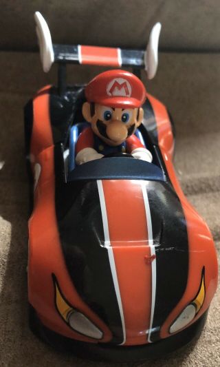 Nintendo Mario Kart Wii Pull Speed Mario Red Race Car Rubber Tires Plastic 1:43 3