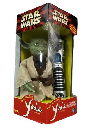 Star Wars Interactive Yoda & Lightsaber Tiger Electronics Hasbro