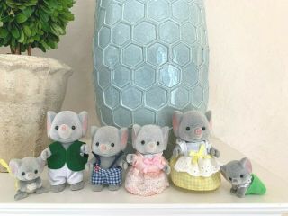 Calico Critters Sylvanian Families Ellwoods Elephant Family,  Baby Twins