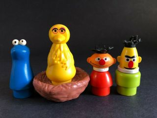 Fisher Price Little People Sesame Street Cookie Monster,  Big Bird,  Bert & Ernie