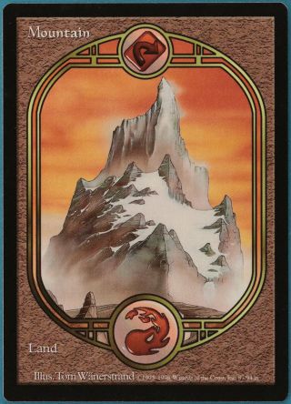 Mountain Unglued Nm Basic Land Extended / Full Art Card (128756) Abugames