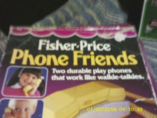Vintage 1984 Fisher Price Phone Friends Walkie Talkies Play Phones 0814