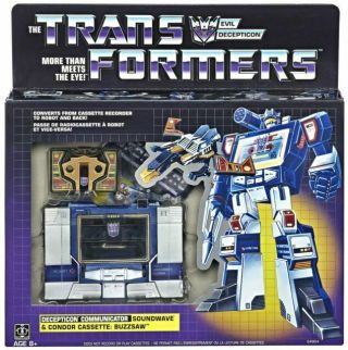 Transformers Retro G1 Walmart Exclusive Decepticon Soundwave W/ Buzzsaw Cassette