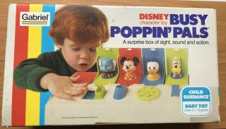 Disney Poppin Pals Pop Up Child Guidance Toy Playskool Vtg Mickey Mouse 1975