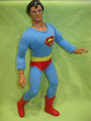 Vintage 1978 Mego 12 " Action Figure Doll Superman Superhero In Outfit & Boots