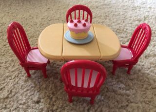 Fisher Price Loving Family Dining Room Table Chairs Cake Home For The Holidays