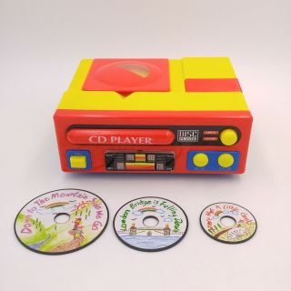 Vintage Toy Cd Music Player Navy Star W/3 Discs