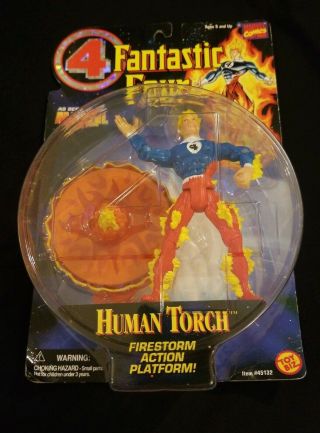 Toy Biz 1996 Marvel Comics Fantastic Four Human Torch Action Figure