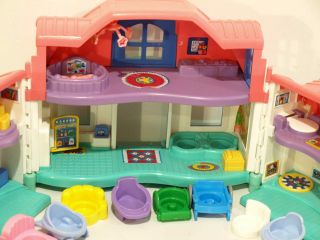 Fisher Price Little People Sweet Sounds Folding Doll House Figures Baby Chair Wh 3