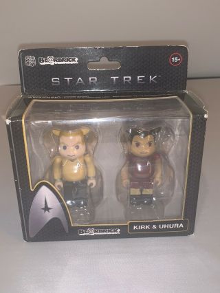 100 Bearbrick Star Trek Captain Kirk & Uhura 2 Pack Figure Set Medicom Be@r
